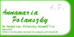 annamaria polanszky business card